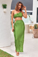 Midnight Attraction Maxi Skirt Green
