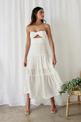 Free Falling Maxi Dress White