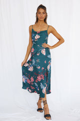 Round The World Maxi Dress Forest Green