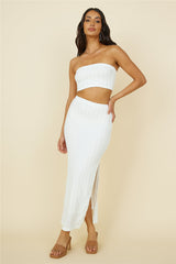 Poolside Adventure Crop Top White
