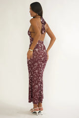 Sing To Me Keyhole Halter Maxi Dress Purple