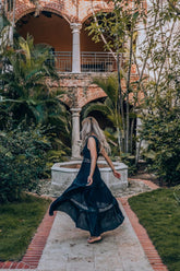 Playing Games Maxi Dress Navy