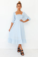 Loved By The Moon Midi Dress Blue