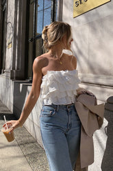 Golden Time Crop Top White