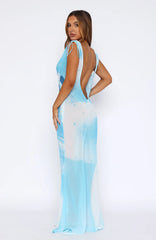 Amore Maxi Dress Aqua Blossom