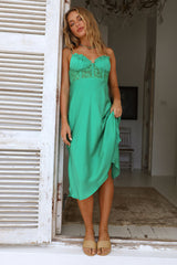 In This Lifetime Midi Dress Green