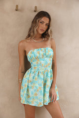 Through The Skies Romper Green