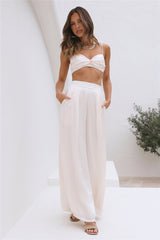 Bright Bloom Pant White