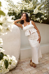 Gypsophila Crop Top White