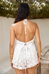 On An Escape Halter Top White