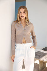 Chai Latte Knit Top Brown