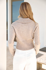 Chai Latte Knit Top Brown