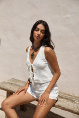 Pearlescent Jewels Shorts White