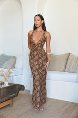 Next To Me Midi Dress Brown