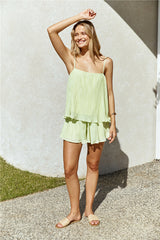 Citrus Breeze Mini Dress Green