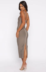 Sugar And Spice Bandage Midi Dress Mocha