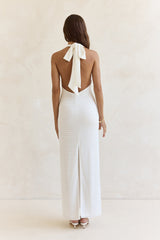 Chic By Day Halter Maxi Dress White