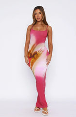 Feeling The Heat Maxi Dress Berry Blossom