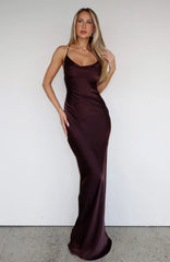 Over My Head Maxi Dress Chocolate