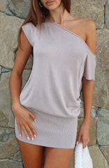 Following My Instincts Mini Dress Champagne