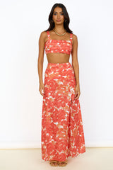 Golden Sunset Crop Top Orange