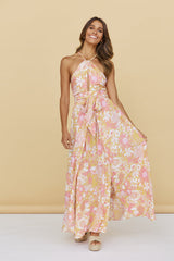 Sunset Shadows Maxi Dress Yellow