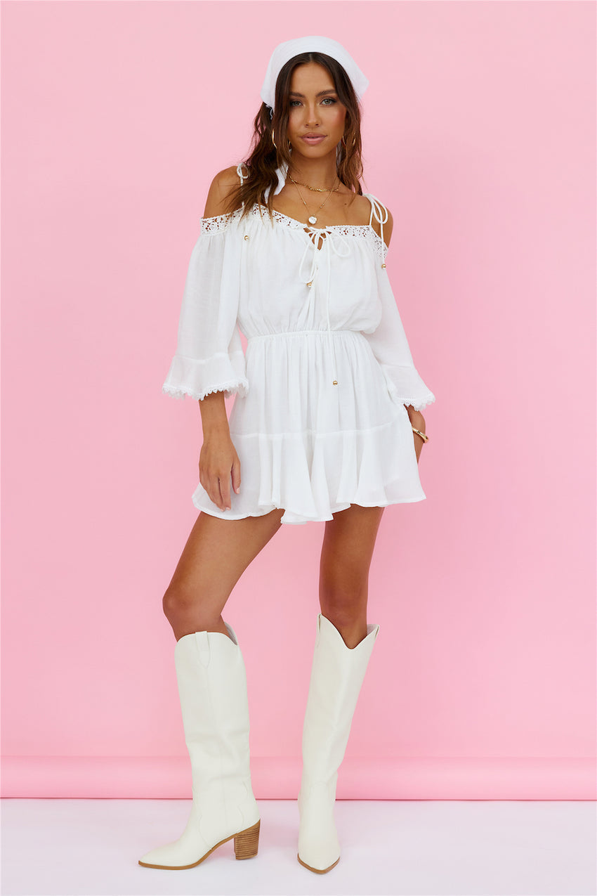 Floating Above Romper White