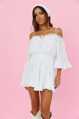 Floating Above Romper White