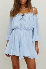 Floating Above Romper Blue