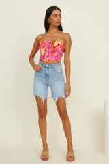Glowing Sun Crop Top Pink