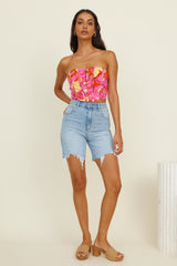 Glowing Sun Crop Top Pink