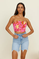Glowing Sun Crop Top Pink