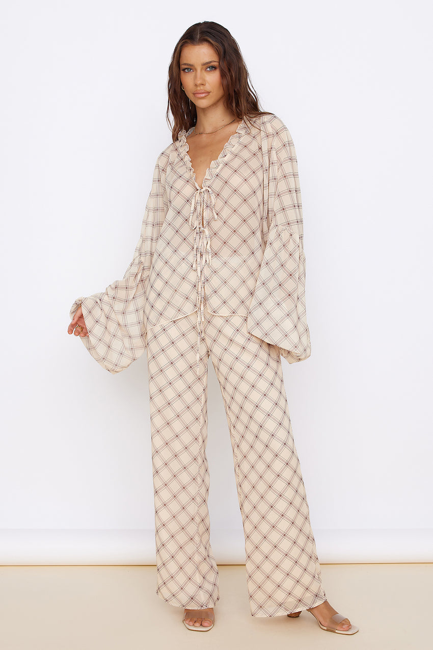 SNDYS Candice Pant Check Print