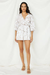 Free As A Bird Romper Beige