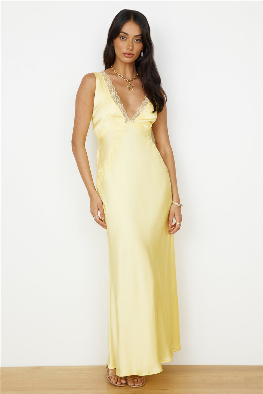 Dreaming Desire Maxi Dress Yellow