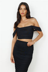 Dance Darling Crop Top Black
