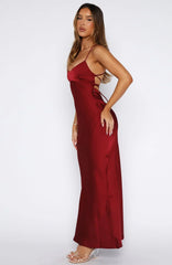 It's Not The Same Maxi Dress Burgundy