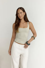 BASE Everyday Staple Singlet Top Sage