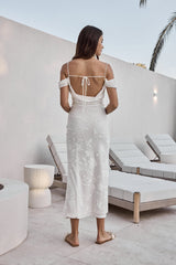 Tropical Tide Maxi Dress White