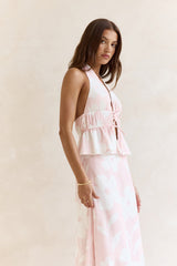 Shining Lights Halter Top Pink