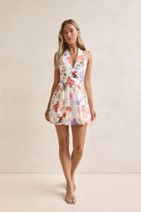 Wildflowers Halter Mini Dress Multi