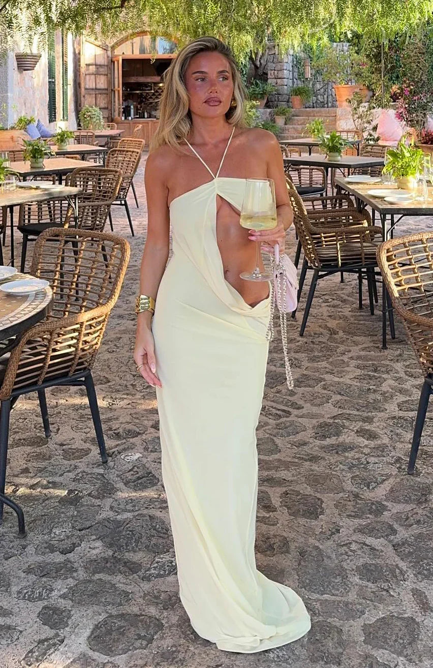 Monaco Moment Maxi Dress Lemon