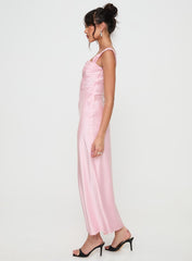 Azura Off The Shoulder Maxi Dress Pink