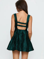 Eloquent Mini Dress Forest Green
