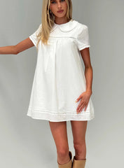 Bethanne Babydoll Mini Dress White