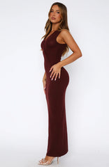 She's Back Maxi Dress Burgundy