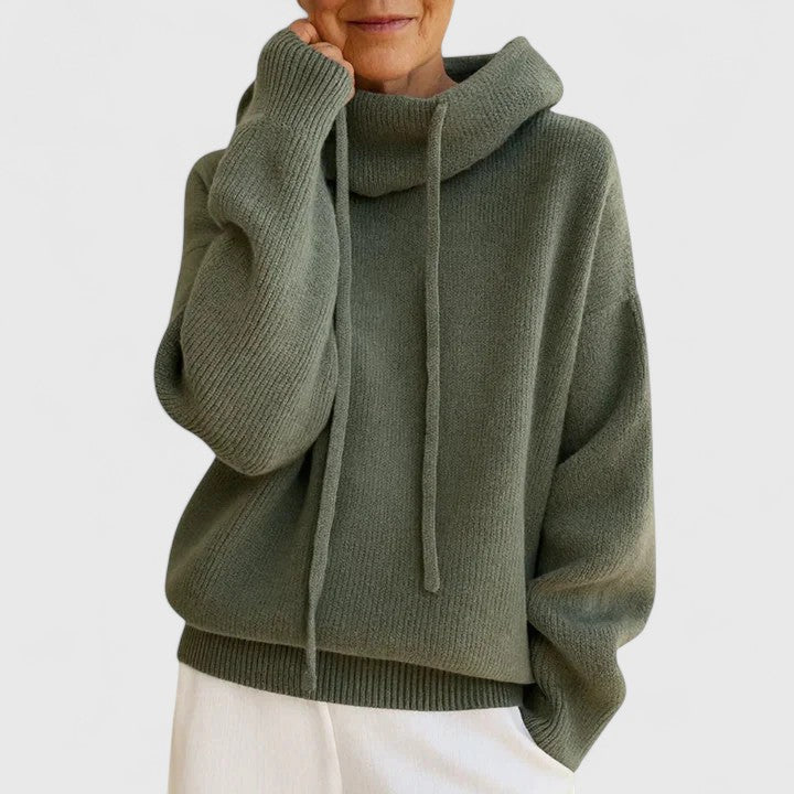 Women's Turtleneck Knit Sweater | Cozy Ribbed Roll-Neck