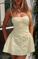 Field Day Mini Dress Lemon