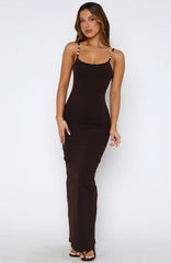 Trusting You Maxi Dress Dark Chocolate