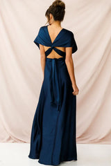 Ariana Multiway Mid Sleeve Maxi Dress Navy